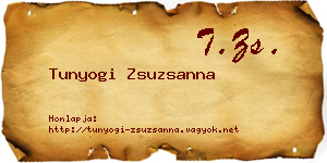 Tunyogi Zsuzsanna névjegykártya