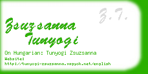 zsuzsanna tunyogi business card